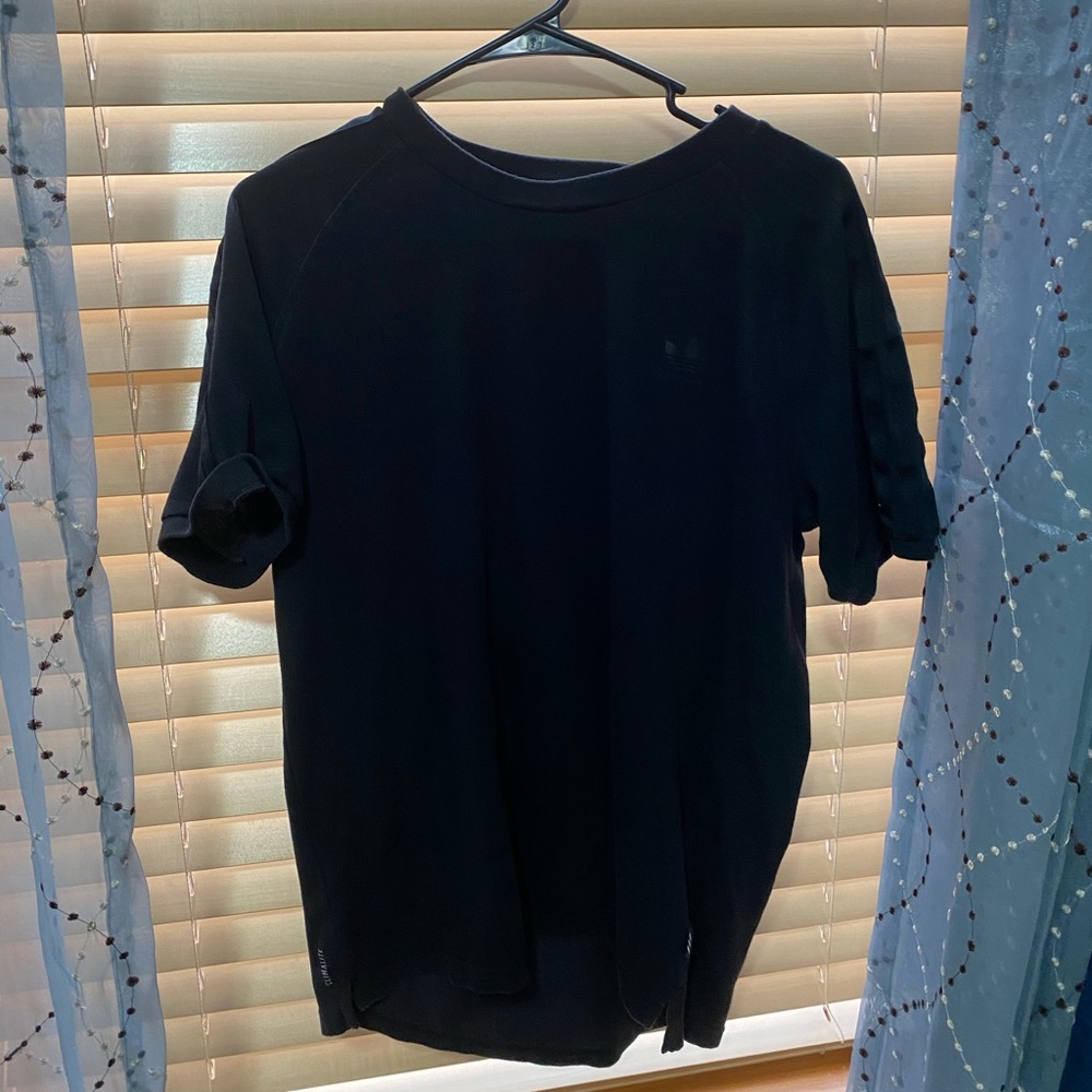 black adidas skateboarding shirt